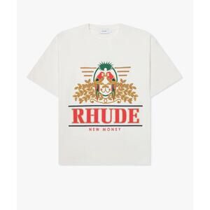 RHUDE Parakeet White Graphic Tee Men's LARGE
